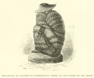 De Indiaan van Alarcon, een aardewerken vat uit de periode van de Inca